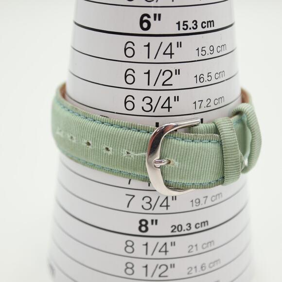 Victoria Wieck Women Gem Square Watch 36mm Dial Teal Leather Strap w New Battery - Picture 4 of 16